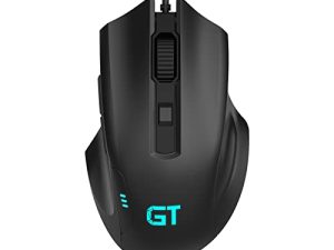 ماوس ألعاب RaceGT سلكي RGB ، ماوس مريح مع 7 أوضاع إضاءة خلفية RGB ، حتى 3600 نقطة في البوصة ، 6 أزرار لأجهزة Windows / PC / Mac / أجهزة الكمبيوتر المحمول (أسود)