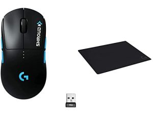 ماوس الألعاب اللاسلكي Logitech G PRO - إصدار Shroud Edition لوجيتك G640 لوحة ماوس ألعاب كبيرة الحجم ، مُحسّنة لمستشعرات الألعاب ، حصيرة ماوس غير قابلة للانزلاق ، ملحقات ألعاب Mac والكمبيوتر الشخصي