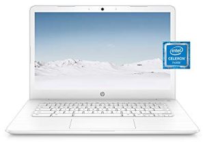 كمبيوتر محمول HP Chromebook 14 ، معالج Intel Celeron ثنائي النواة N3350 ، ذاكرة وصول عشوائي 4 جيجابايت ، سعة تخزين 32 جيجابايت eMMC ، شاشة 14 بوصة FHD IPS ، نظام تشغيل Google Chrome ، مكبرات صوت مزدوجة وصوت من B&O (14-ca051nr ، 2020)