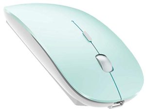 ماوس لاسلكي بتقنية البلوتوث لأجهزة كمبيوتر Mac المحمول Chromebook Windows Notebook PC MacBook iPad Pro Air ، ماوس لاسلكي قابل لإعادة الشحن (أزرق)
