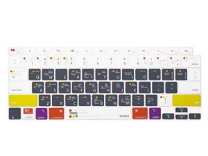 غطاء لوحة مفاتيح MOSISO متوافق فقط مع MacBook Air 13 بوصة 2022 2021 2020 إصدار A2337 M1 A2179 لوحة مفاتيح سحرية بإضاءة خلفية مع شاشة Retina ومعرف اللمس ، جلد سيليكون ، Mac OS X Shortcut ، أبيض