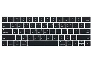 غطاء واقي لوحة مفاتيح سيليكون رفيع للغاية كوري من ProElife لجهاز Apple MacBook Pro Touch Bar Retina 13 بوصة 15 بوصة (طراز A1706 ، A1707 ، A1989 ، A1990 ، A2159) (إصدار 2016 2017 2018 2019) (أسود)