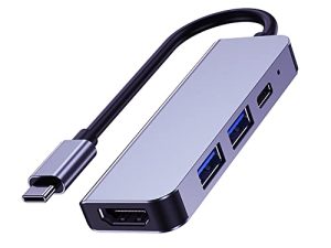 محور USB C لمحول Mac HDMI ، محول QCEs USB C إلى HDMI متعدد المنافذ محول من النوع C مخرج فيديو HDMI 4K ، USB 3.0 وشاحن دونجل PD سريع متوافق مع Apple MacBook Pro / Air ، iMac ، iPad ، Samsung