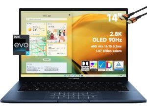 ASUS 2022 أحدث Zenbook 14 "2.8K Touchscreen OLED Business Laptop، 12th Gen Intel Evo i5-1240P 12 Cores، 600 nits 90Hz 100٪ DCI-P3، 18 hrs Battery Life، Thunderbolt 4 (8GB RAM | 1TB PCIe SSD)