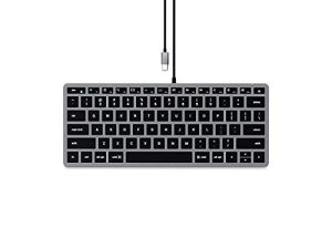 لوحة مفاتيح سلكية بإضاءة خلفية Satechi Slim W1 - مفاتيح مضاءة ووصلة USB-C - متوافقة مع 2022 MacBook Pro / Air M2 ، 2021 MacBook Pro M1 Pro & Max ، 2021 iMac ، 2020 Mac Mini ، 2021 iPad Pro M1