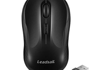 ماوس لاسلكي من LeadsaiL ماوس صامت 2.4G USB للكمبيوتر وماوس ضوئي مضغوط لاسلكي ماوس لاسلكي صغير هادئ ، بلا ضوضاء ، 4 أزرار ، 3 ماوس محمول DPI قابل للتعديل للكمبيوتر / الكمبيوتر المحمول / Windows / Mac / Linux