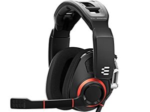 سماعة رأس الألعاب الصوتية المفتوحة EPOS I SENNHEISER GSP 500 السلكية ، ميكروفون إلغاء الضوضاء ، عصابة رأس قابلة للتعديل مع ضغط تلامس قابل للتخصيص ، التحكم في مستوى الصوت ، كمبيوتر شخصي + Mac + Xbox + PS4 ، Pro - أسود / أحمر