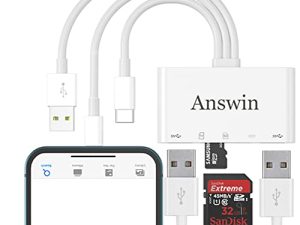 قارئ بطاقة SD ، الرد 5 في 1 USB C قارئ بطاقة SD لأجهزة iPhone / iPad / Android / Mac / الكمبيوتر / الكاميرا / MacBook ، يدعم SD / Micro SD / SDHC / SDXC / MMC و USB OTG