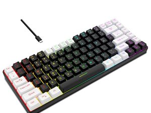 لوحة مفاتيح ألعاب 7KEYS TKL ، لوحة مفاتيح محمولة للغاية ، سلكية 84 مفتاحًا RGB وشعور ميكانيكي ، كابل من النوع C قابل للفصل ومستقر ، هادئ للطباعة ، مريح لجهاز كمبيوتر سطح المكتب ، جهاز كمبيوتر محمول Mac Gamer