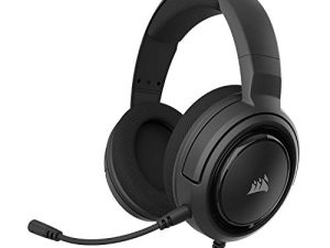 Corsair HS35 - سماعة رأس ستريو للألعاب - أغطية أذن ميموري فوم - تعمل مع أجهزة الكمبيوتر الشخصية وأجهزة Mac و Xbox Series X و Xbox Series S و Xbox One و PS5 و PS4 و Nintendo Switch و iOS و Android - Carbon (CA-9011195-NA)