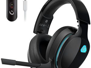 Gtheos 2.4GHz Wireless Gaming Headphones for PC، PS4، PS5، Mac، Nintendo Switch، Bluetooth 5.0 Gaming Headset with Detachable Noise Cancelling Microphone، Stereo Sound، 3.5mm Wired Mode for Xbox Series