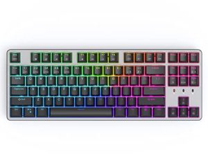 لوحة مفاتيح ميكانيكية CIY X77 قابلة للتبديل السريع / لوحة مفاتيح ألعاب RGB / USB C / Anti Ghosting / N-Key Rollover / تخطيط مضغوط 87 مفتاح / غطاء مغناطيسي علوي / لنظام Mac Windows (مفتاح أسود وأزرق)