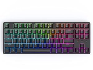 لوحة مفاتيح ميكانيكية CIY X77 قابلة للتبديل السريع / لوحة مفاتيح ألعاب RGB / USB C / Anti Ghosting / N-Key Rollover / تخطيط مضغوط 87 مفتاح / غطاء علوي مغناطيسي قابل للفصل / لوحة مفاتيح سلكية لنظام التشغيل Mac Windows