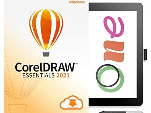 جهاز لوحي للرسم Wacom One مزود بشاشة + حزمة برامج CorelDRAW Essentials 2021 | للمبتدئين | 13.3 شاشة عرض القلم [التوافق مع الكمبيوتر الشخصي / Mac]