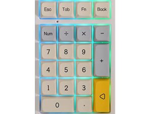 لوحة أرقام سلكية قابلة للتبديل السريع EPOMAKER TH21 21 مفتاحًا مع إضاءة خلفية RGB ، قابلة للبرمجة ، XDA Profile PBT Keycaps for Win / Mac (Gateron Black Switch)