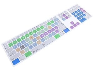 WYGCH اختصارات رفيعة للغاية لوحة مفاتيح سيليكون ممتدة غطاء واقي للوحة مفاتيح Mac من الألومنيوم السلكية MB110LL / B (A1243) لوحة مفاتيح رقمية (Final Cut pro X)
