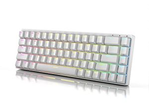 لوحة مفاتيح الألعاب الميكانيكية Durgod Hades 68 RGB | 65٪ تخطيط | سلكي USB C | دبل شوت كيكابس PBT | الملف الشخصي الكرز | NKRO Rollover | ويندوز وماك | هيكل من الألومنيوم | جاتيرون الأحمر والأبيض