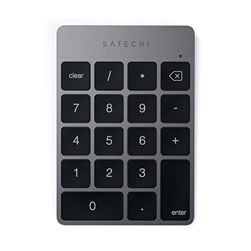 ملحق لوحة مفاتيح لوحة مفاتيح Satechi Slim Aluminium Bluetooth اللاسلكية ذات 18 مفتاحًا - متوافق مع MacBook Pro و MacBook Air و Mac Mini و iMac و iMac Pro و iPad و iPhone والمزيد (رمادي فلكي) ملحق لوحة مفاتيح لوحة مفاتيح Satechi Slim Aluminium Bluetooth اللاسلكية ذات 18 مفتاحًا - متوافق مع MacBook Pro و MacBook Air و Mac Mini و iMac و iMac Pro و iPad و iPhone والمزيد (رمادي فلكي)