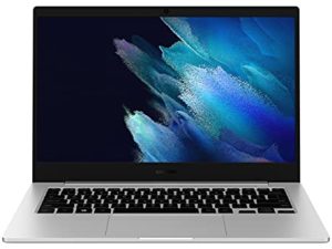 Samsung Galaxy Book Go كمبيوتر محمول كمبيوتر محمول Qualcomm 7C Pro 4 جيجابايت ذاكرة 128 جيجابايت تخزين eUFS بطارية 18 ساعة ضوء مضغوط مقاوم للصدمات WFH جاهز WiFi 5 ، فضي
