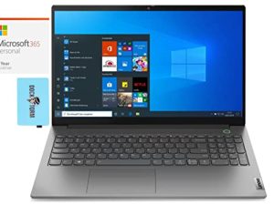 لاب توب Lenovo ThinkBook 15 G2 ITL للأعمال والمنزلية (Intel i7-1165G7 رباعي النواة ، 8 جيجا بايت رام ، 1 تيرا بايت PCIe SSD ، Intel Iris Xe ، 15.6 "60Hz Full HD (1920x1080) ، Win 11 Pro) مع MS 365 Personal ، Hub