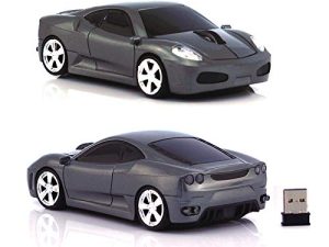 Jinfili Car Wireless Mouse فأرة بصرية مريحة USB 2.4G جهاز استقبال صغير لأجهزة الكمبيوتر المحمول التي تعمل بنظام Windows والكمبيوتر المحمول والكمبيوتر المحمول Mac