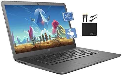 2021 HP Premium Chromebook 14 "HD Touchscreen Laptop، Intel Celeron N3350 Dual-core (up to 2.4GHz)، 4GB RAM، 32GB eMMC، 10+ Hours Battery، HD Webcam، USB-A & C، Chrome OS، WiFi w / Marxsol Cables 2021 HP Premium Chromebook 14 "HD Touchscreen Laptop، Intel Celeron N3350 Dual-core (up to 2.4GHz)، 4GB RAM، 32GB eMMC، 10+ Hours Battery، HD Webcam، USB-A & C، Chrome OS، WiFi w / Marxsol Cables