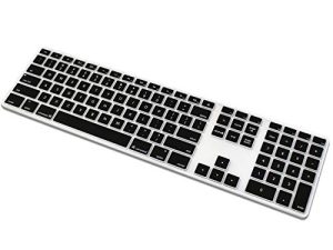 ProElife سيليكون كامل الحجم رفيع للغاية غطاء لوحة مفاتيح لوحة مفاتيح Apple iMac لوحة مفاتيح رقمية سلكية USB MB110LL / B-A1243 (غير مناسب للوحة المفاتيح السحرية ، عنصر مطوي في العبوة) (أسود)