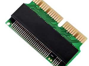 محول تحويل M.2 NVME SSD ، بطاقة تحويل 12 + 16pin M.2 NGFF M-Key SSD لجهاز MacBook Air Pro Retina منتصف 2013 2014 2015 2016 2017 ، مجموعة ترقية NVME AHCI SSD لـ A1465 A1466 A1398 A1502