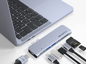 LENTION USB C Hub مع منفذ USB C بقوة 100 وات PD + 40 جيجابت في الثانية و 4 K HDMI و 2 USB 3.0 و SD / Micro SD Card Reader متوافق مع 2022-2016 MacBook Pro 13/15/16 ، New Mac Air ، محول تشغيل ثابت (CB-CS64 ، فضاء رمادي)