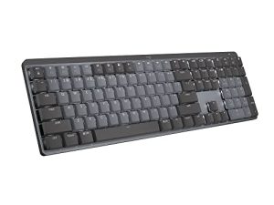 لوحة مفاتيح Logitech MX الميكانيكية اللاسلكية المضيئة ، مفاتيح خطية ، مفاتيح بإضاءة خلفية ، Bluetooth ، USB-C ، macOS ، Windows ، Linux ، iOS ، Android ، معدن