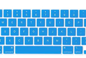 Se7enline متوافق مع غطاء لوحة مفاتيح MacBook MacBook Pro 16 "A2141 و 2022/2021/2020 و MacBook Pro 13" A2289 / M1 M2 A2338 / A2251 مع Touch Bar Touch ID ، واقي لوحة مفاتيح تخطيط الولايات المتحدة ، أزرق أكوا