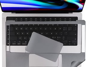 May Chen لجهاز MacBook Pro مقاس 16 بوصة 2021 إصدار A2485 Palm Rest Sticker غطاء مسند للمعصم مع واقي لوحة اللمس مع غطاء لوحة اللمس لجهاز Mac Pro 16.2 "ملحق واقي ، رمادي فضاء كامل
