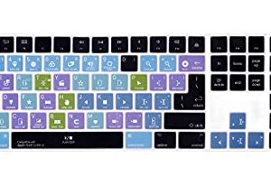 WYGCH Final Cut pro X Shortcuts رفيع للغاية من السيليكون الرقيق بالحجم الكامل غطاء لوحة مفاتيح رقمية لاسلكية لماك 2017 أحدث لوحة مفاتيح سحرية مع لوحة مفاتيح رقمية MQ052LL / A1843 تخطيط أمريكي وأوروبي ،