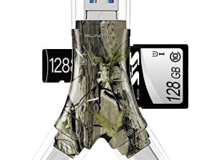 قارئ بطاقة SD لأجهزة iPhone / ipad / Android / Mac / الكمبيوتر / الكاميرا ، 4 in1 Micro SD Card Reader Trail Camera Viewer ، قارئ بطاقة الذاكرة المحمولة ، محول بطاقة SD متوافق مع بطاقات SD و TF