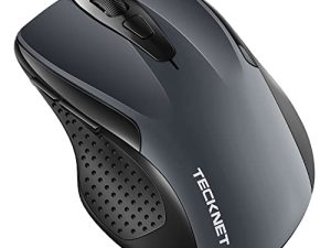 ماوس سلكي USB ، ماوس TECKNET سلكي بستة أزرار مع 2 نقطة في البوصة قابلة للتعديل ، فأرة كمبيوتر ضوئي بتصميم مريح وسلك 5 أقدام لأجهزة الكمبيوتر المحمول ، Chromebook ، الكمبيوتر الشخصي ، سطح المكتب ، Mac ، Notebook - رمادي داكن