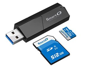 SmartQ C307 SD Card Reader Portable USB 3.0 Flash Memory Card Hub Hub for SD، Micro SD، SDXC، SDHC، MMC، Micro SDXC، Micro SDHC، UHS-I for Mac، Windows، Linux، Chrome، PC، Laptop، Switch (فردي )
