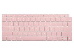 غطاء لوحة مفاتيح MOSISO متوافق مع MacBook Air 13 بوصة 2019 2018 الإصدار A1932 شاشة Retina مع معرف اللمس ، جلد سيليكون واقي مقاوم للأتربة ومقاوم للماء ، وردي كوارتز