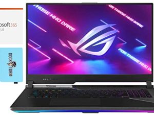 ASUS ROG Strix Scar 17 G733ZW كمبيوتر محمول للألعاب والترفيه (Intel i9-12900H 14-Core ، 64 جيجا DDR5 4800MHz RAM ، 4 تيرا بايت PCIe SSD ، GeForce RTX 3070 Ti ، 17.3 بوصة Win 11 Pro) مع MS 365 Personal ، Hub