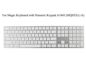 COOSKIN TPU حامي غطاء لوحة المفاتيح لعام 2017 صدر Apple Magic Keyboard مع لوحة مفاتيح رقمية تخطيط الولايات المتحدة A1843