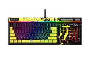 HyperX Alloy Elite 2 - لوحة مفاتيح ميكانيكية للألعاب - إصدار TimTheTatMan - التحكم في الإضاءة والتخصيص الكلي ، ABS ، مفاتيح التحكم في الوسائط ، إضاءة خلفية RGB - التبديل الأحمر الخطي HyperX