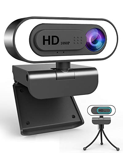 كاميرا ويب متدفقة مع ميكروفون Ring Light-HD 1080P Face Web Cam مع غطاء الخصوصية وحامل ثلاثي القوائم لسطح المكتب / الكمبيوتر المحمول / الكمبيوتر الشخصي / MAC ، كاميرا الويب للكمبيوتر ، Skype ، YouTube ، Zoom ، Xbox One Conference and PS4 ... كاميرا ويب متدفقة مع ميكروفون Ring Light-HD 1080P Face Web Cam مع غطاء الخصوصية وحامل ثلاثي القوائم لسطح المكتب / الكمبيوتر المحمول / الكمبيوتر الشخصي / MAC ، كاميرا الويب للكمبيوتر ، Skype ، YouTube ، Zoom ، Xbox One Conference and PS4 ...