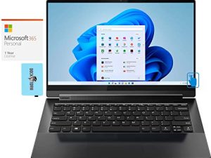 Lenovo Yoga 9i Home & Entertainment 2-in-1 Laptop (Intel i7-1195G7 4-Core، 16GB RAM، 512GB PCIe SSD، Intel Iris Xe، 14.0 "60Hz Touch Win 11 Pro) مع MS 365 Personal، Hub