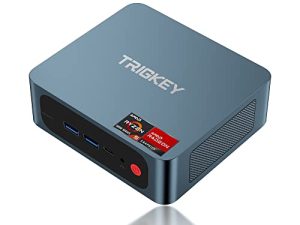 TRIGKEY Mini PC W11 Pro AMD Ryzen 7 3750H 8GB RAM 256GB SSD S3 الألعاب والكمبيوتر الشخصي الصغير ، يدعم كمبيوتر سطح المكتب W10 Pro ، شاشة عرض ثلاثية 4K @ 60 هرتز ، ثنائي HDMI + Type-C ، WiFi 5 ، BT4.0