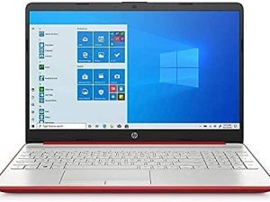 2021 HP 15.6 "HD WLED Laptop، Intel Pentium Gold 6405U Dual-Core Processor، 4GB RAM، 128GB SSD، HDMI، Webcam، Intel UHD Graphics 605، Bluetooth، Wi-Fi، Windows 10 S، Red، with SKYPC Antivirus Bundle
