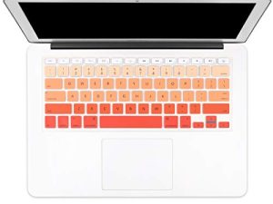 Batianda New Ombre Color Keyboard Cover واقي من السيليكون لجهاز MacBook Air القديم 13 "MacBook Pro 13" 15 "17" (مع أو بدون شاشة Retina) - برتقالي متدرج