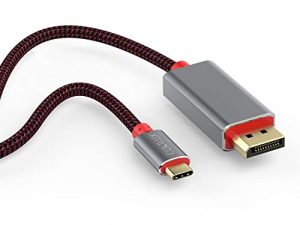 كابل Cubilux 4K @ 120Hz مضفر USB C إلى DisplayPort 1.4 متوافق مع Samsung DEX S22 / S21 / S20 Note 20/10 Tab S8 / S7 / S6 ، iPad Pro ، iPad Air 4 ، MacBook ، ThinkPad Legion Dell XPS 13/15 HP Specter ، 6 أقدام