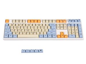 YMDK أزرق بيج برتقالي صبغ Sub 108 مفتاح Mac مفاتيح سميكة PBT OEM Profile Keycap للوحة المفاتيح القياسية 104 TKL 60٪ MX Switches (Keycap فقط) (108 Plus Mac)