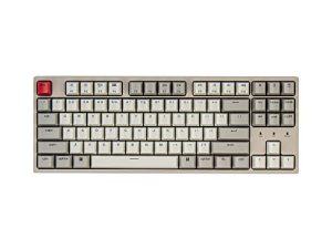 Keychron C1 لوحة مفاتيح ميكانيكية سلكية قابلة للتبديل السريع من أجل Mac Layout ، مفتاح أزرق ميكانيكي Keychron / كابل USB من النوع C / أغطية مفاتيح ABS مزدوجة اللقطة Tenkeyless 87 مفتاح لوحة مفاتيح الكمبيوتر لأجهزة الكمبيوتر التي تعمل بنظام Windows