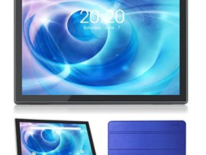 جهاز لوحي 10 بوصة مع حافظة ، وأقراص Android 11.0 (معتمدة من GMS) ، وذاكرة وصول عشوائي (RAM) بسعة 3 جيجابايت ، وذاكرة قراءة فقط بسعة 32 جيجابايت ، و 6000 مللي أمبير ، وجهاز لوحي AX WiFi 6 مزود بكاميرا مزدوجة 5 ميجابكسل + 8 ميجابكسل ، ومعالج رباعي النواة ومكبرات صوت مزدوجة (أسود)