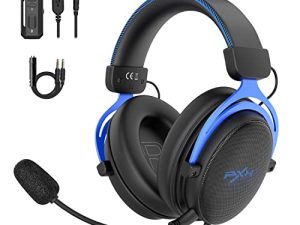 سماعة ألعاب PXN PC ، سماعات ألعاب سلكية مع 3.5 ملم / USB ، 7.1 صوت ستيريو محيطي ووسادات أذن من إسفنج الذاكرة ، إطار ألومنيوم متين ، ميكروفون قابل للفصل للكمبيوتر الشخصي ، Mac ، PS4 ، PS5 ، الهاتف - أزرق